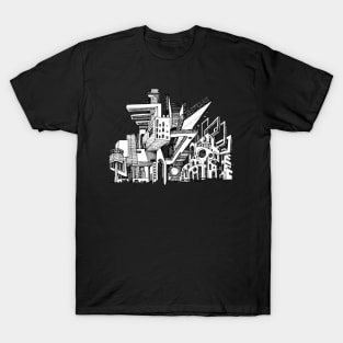 Abstract doodle architecture art T-Shirt